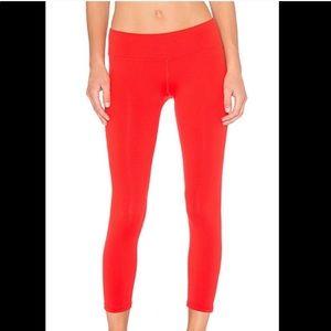 SPLITS59 RED CROPPED LEGGINGS